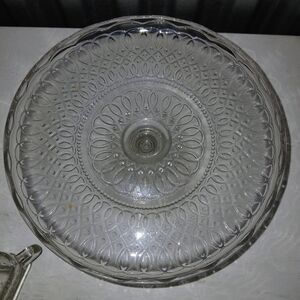 Vintage Glass Pedestal- One Vintage EAPGS - Maypole Serving Dish